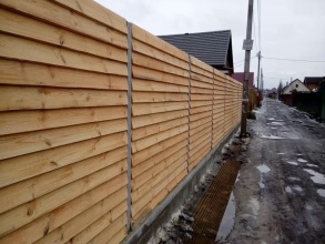 Деревянный забор елочка 150 метров фото в Лысково